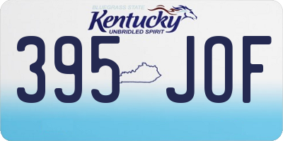 KY license plate 395JOF