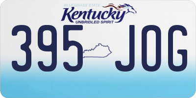 KY license plate 395JOG