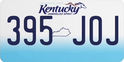 KY license plate 395JOJ