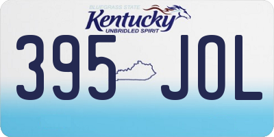 KY license plate 395JOL