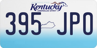 KY license plate 395JPO