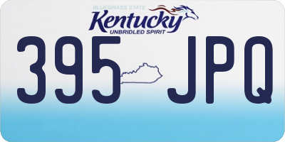 KY license plate 395JPQ
