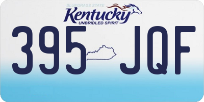 KY license plate 395JQF