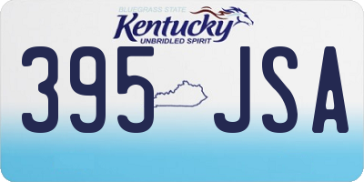 KY license plate 395JSA