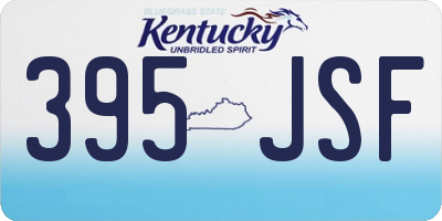 KY license plate 395JSF