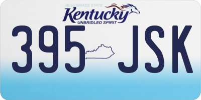 KY license plate 395JSK