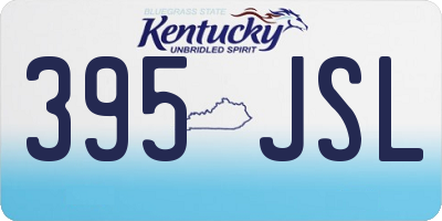 KY license plate 395JSL