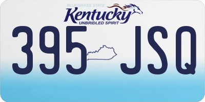 KY license plate 395JSQ