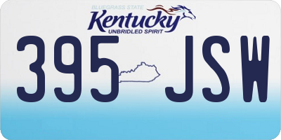 KY license plate 395JSW