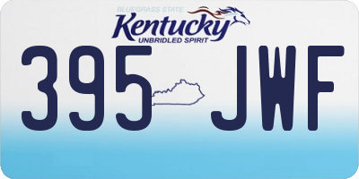 KY license plate 395JWF