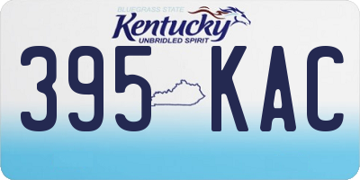 KY license plate 395KAC