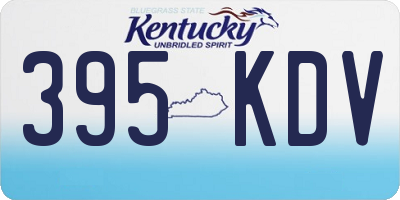 KY license plate 395KDV