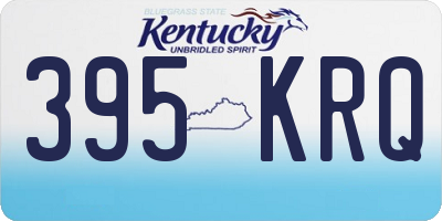 KY license plate 395KRQ