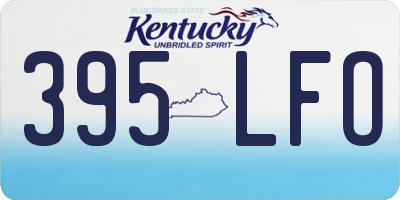 KY license plate 395LFO