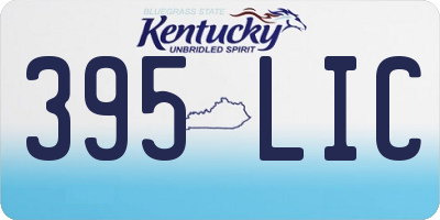 KY license plate 395LIC