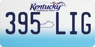 KY license plate 395LIG