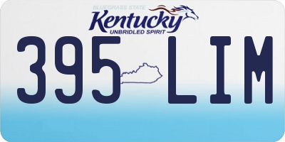 KY license plate 395LIM