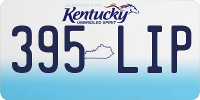 KY license plate 395LIP