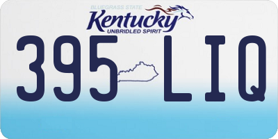 KY license plate 395LIQ