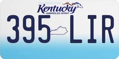 KY license plate 395LIR