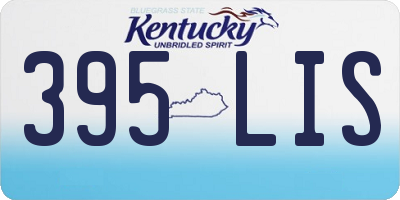 KY license plate 395LIS