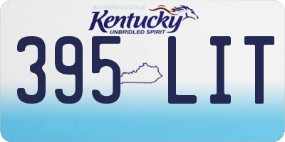 KY license plate 395LIT