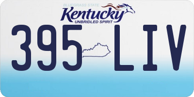 KY license plate 395LIV