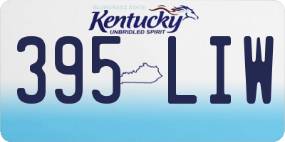 KY license plate 395LIW