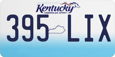 KY license plate 395LIX