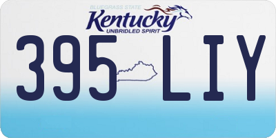 KY license plate 395LIY