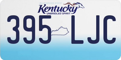 KY license plate 395LJC