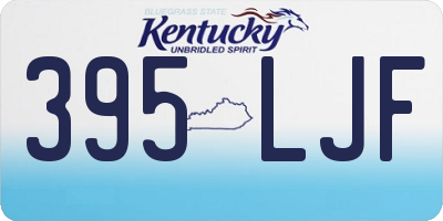 KY license plate 395LJF