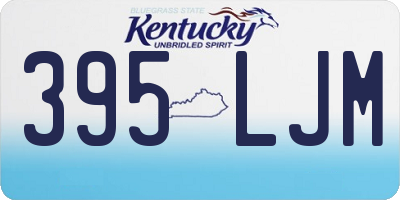 KY license plate 395LJM