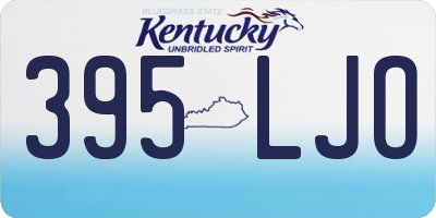 KY license plate 395LJO