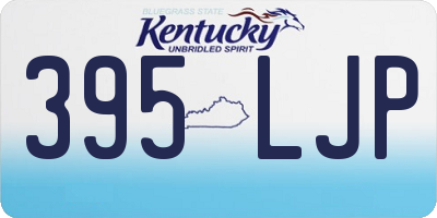 KY license plate 395LJP