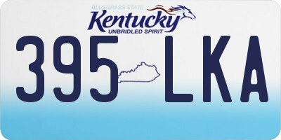 KY license plate 395LKA