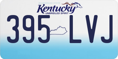 KY license plate 395LVJ