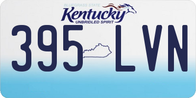 KY license plate 395LVN