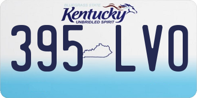 KY license plate 395LVO
