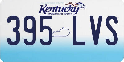 KY license plate 395LVS