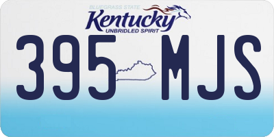 KY license plate 395MJS