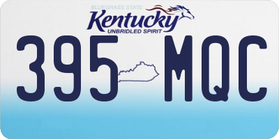 KY license plate 395MQC