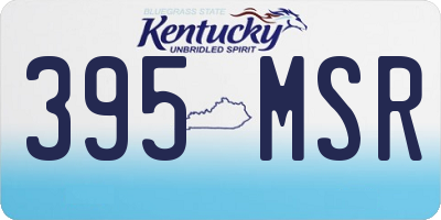 KY license plate 395MSR