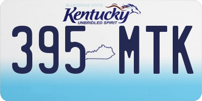 KY license plate 395MTK