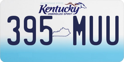 KY license plate 395MUU