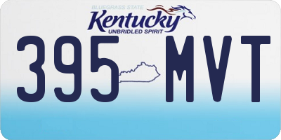 KY license plate 395MVT