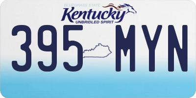 KY license plate 395MYN