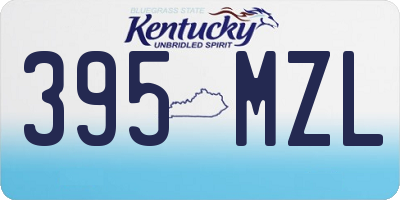 KY license plate 395MZL