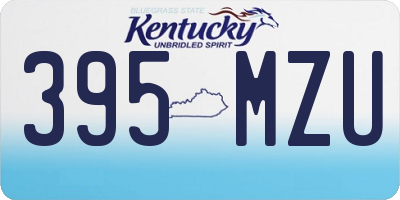 KY license plate 395MZU