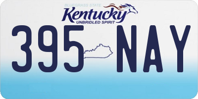 KY license plate 395NAY